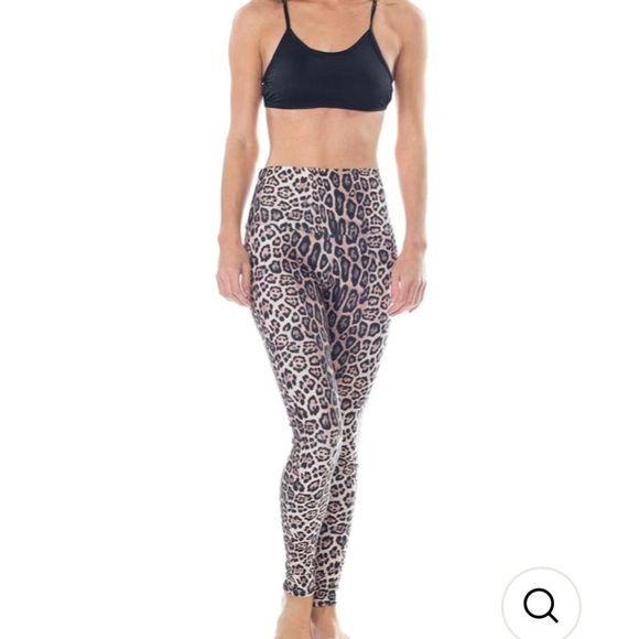 Onzie cheetah leopard print high rise full length yoga leggings - Picture 1 of 10